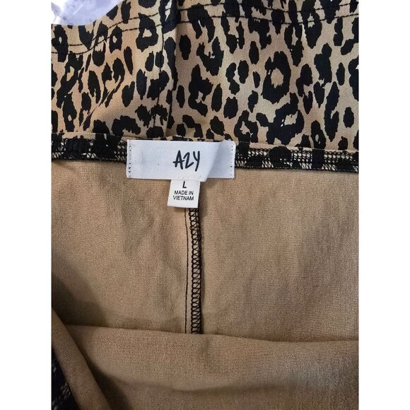 Leopard Print Pencil Skirt Large Knee-Length Mob Wife animal print Glam - Picture 3 of 5